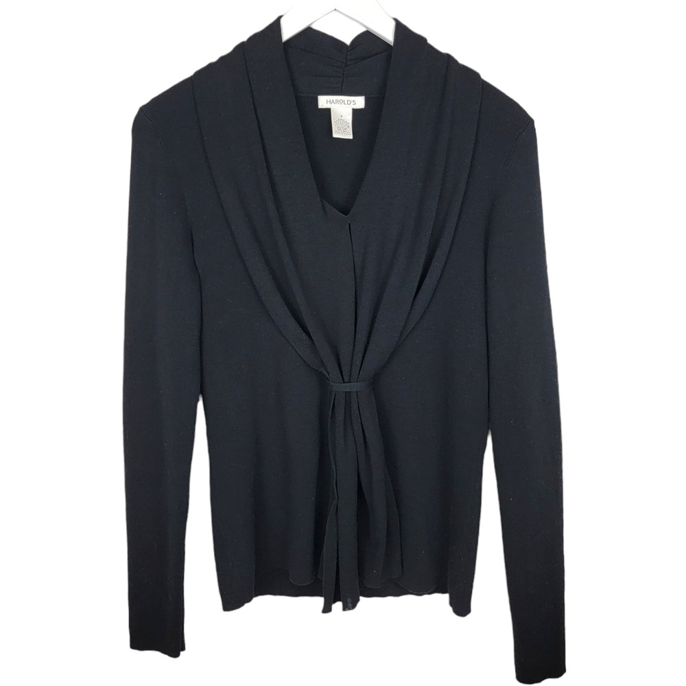 Harold's Black V-Neck Sweater